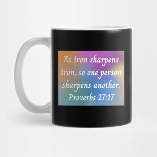 Bible Verse Proverbs 27:17 Mug